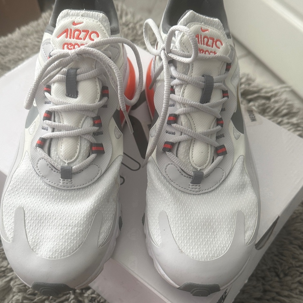 Nike Air Max White Gray Red Athletic Shoes